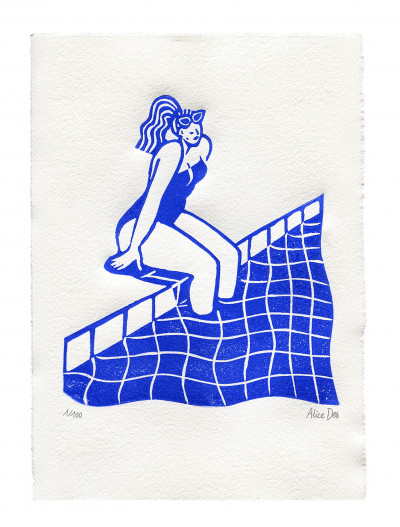 Au bord de la piscine