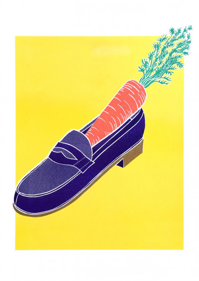 Carrot inside a shoe