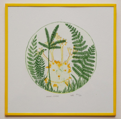 SOUS VERRE 20x20 "Cache-cache"