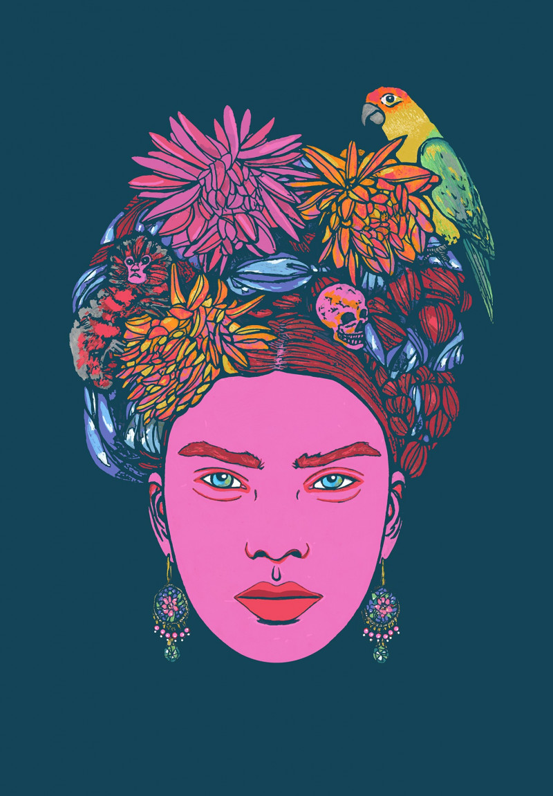 Blue Kahlo Mask