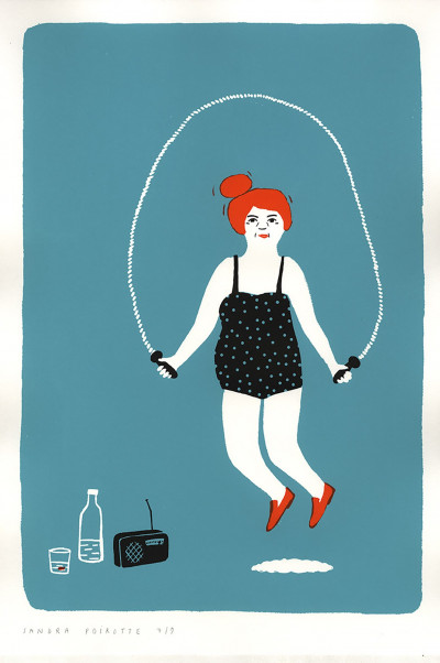 La canicule - bleu, noir, rouge