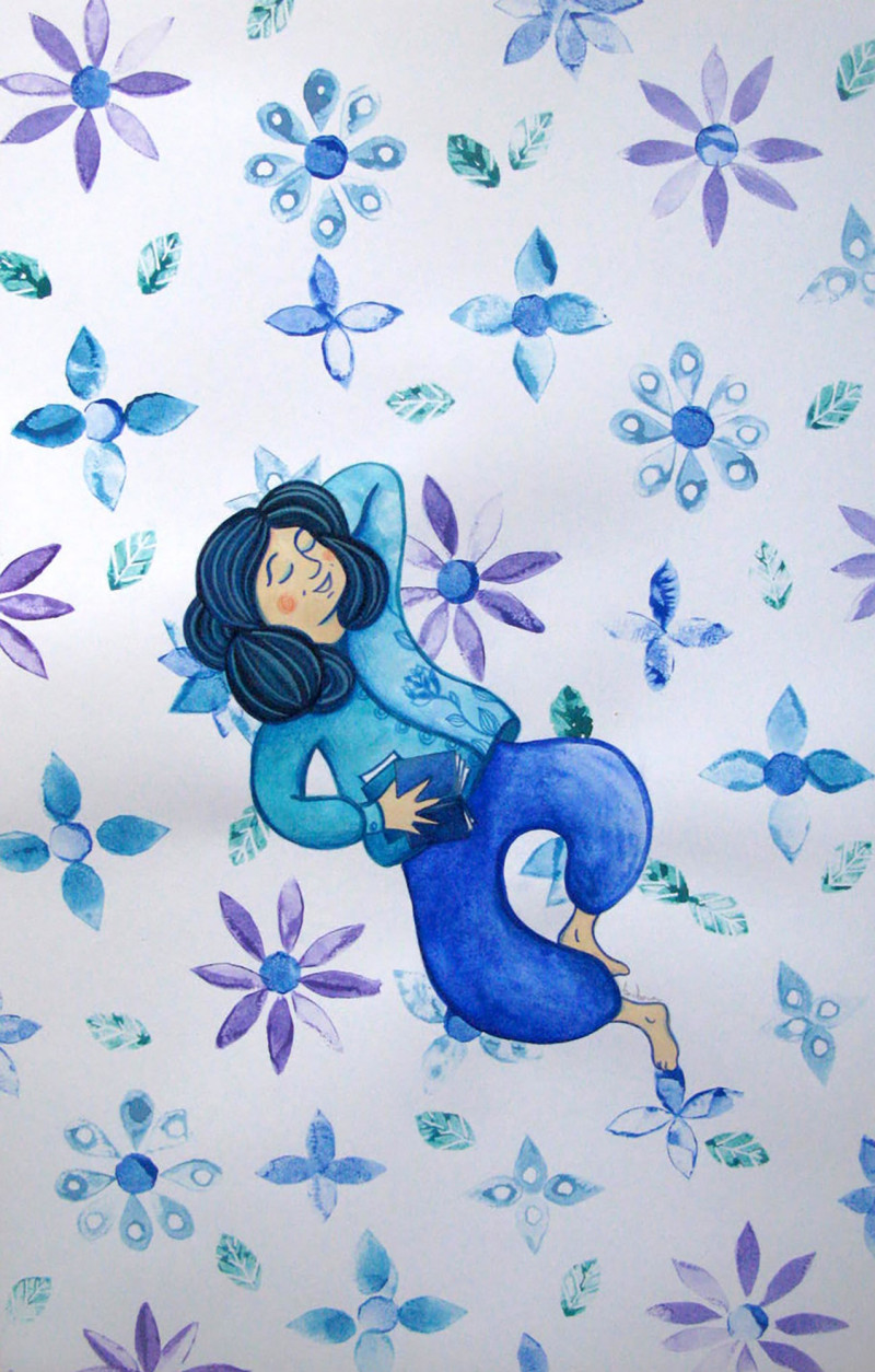 Jeune fille aux fleurs bleues Jeune fille aux fleurs bleues