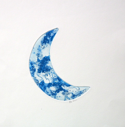 Croissant de lune (bleu)