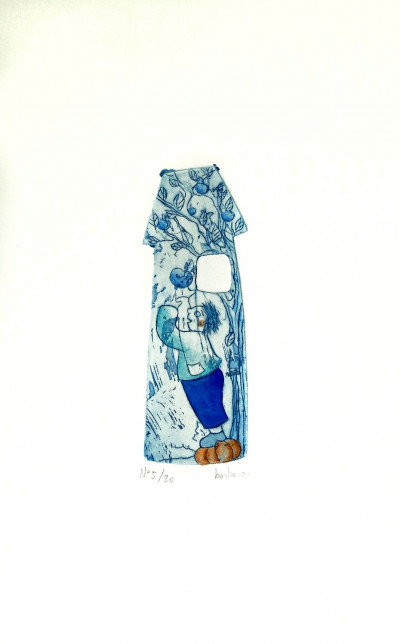 Les maisons étranges - pommier (bleu)