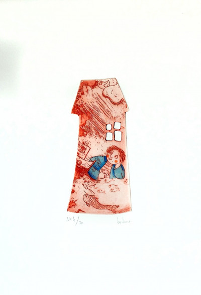 Les maisons étranges - bâteau (rouge)