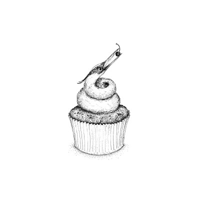 Mini Cupcake Héron