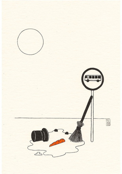 Fonte à l’arrêt de bus