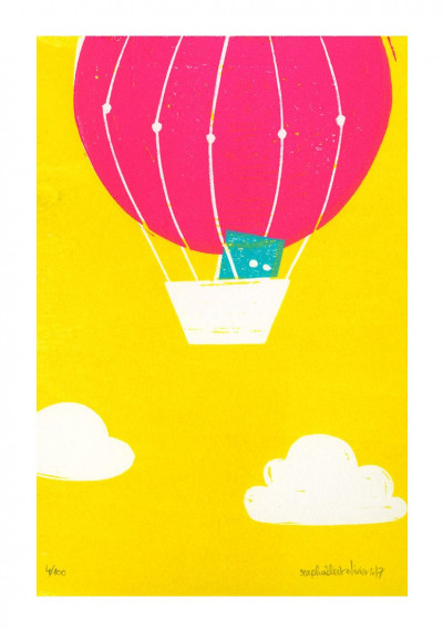 il, elle, lui - 1 (montgolfière fond jaune)