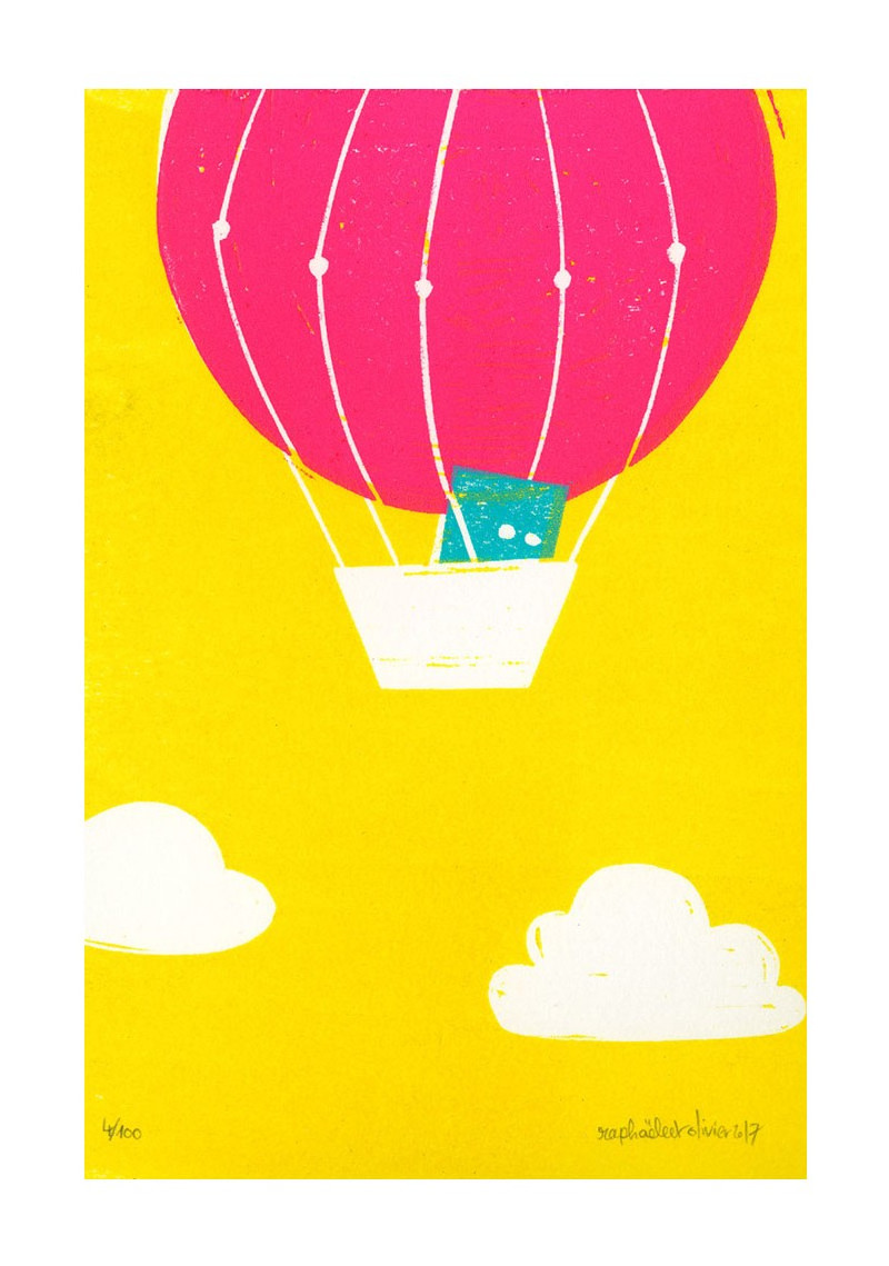 il, elle, lui - 1 (montgolfière fond jaune)