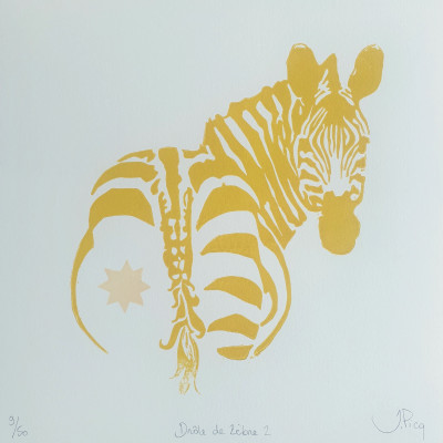 Drôle de zèbre 2 (jaune)