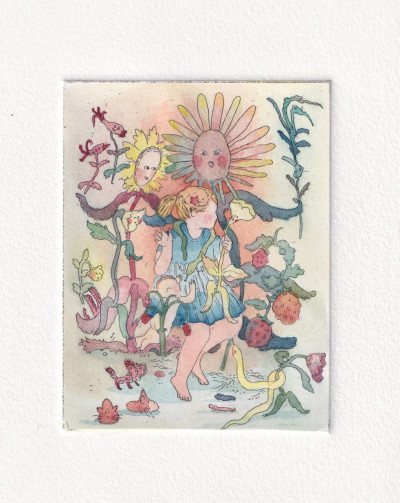 Fillette et fraisiers 5/10
