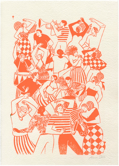 La fête (Orange fluo)
