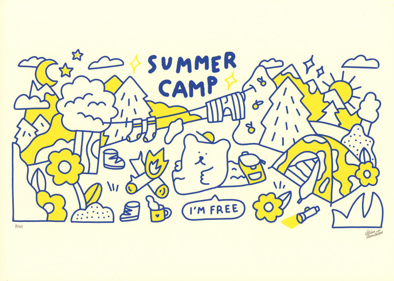 Summer Camp (bleu et jaune)