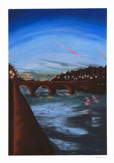 Les quais à la tombée du jour (Exclusive artwork)
