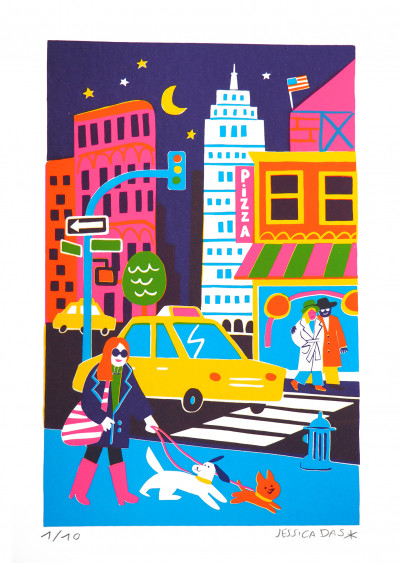 Manhattan nocturne (rose fluo)