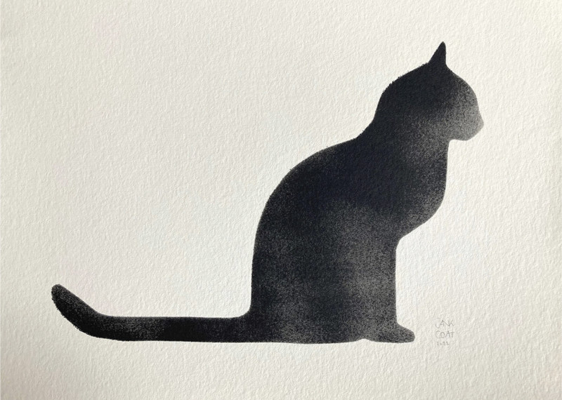 Igor, chat gris noir (oeuvre unique)