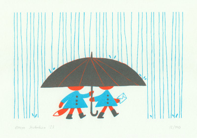 Sous le parapluie