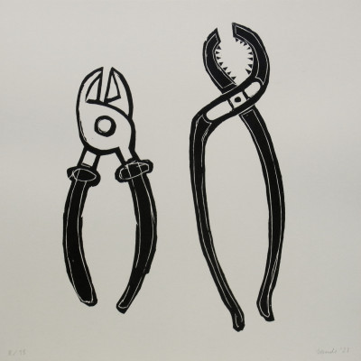Side cutters and pipe wrenches