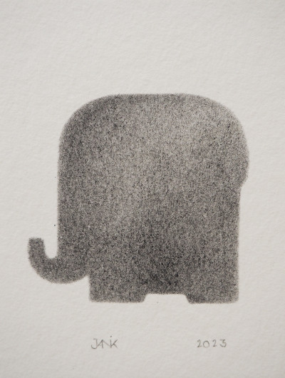 Hégésippe, éléphant gris sans yeux (oeuvre unique)