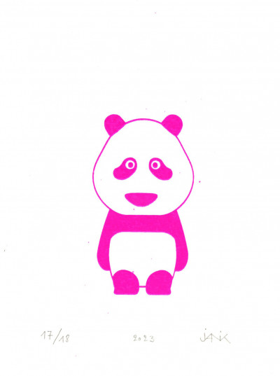 Pat, panda rose fluo