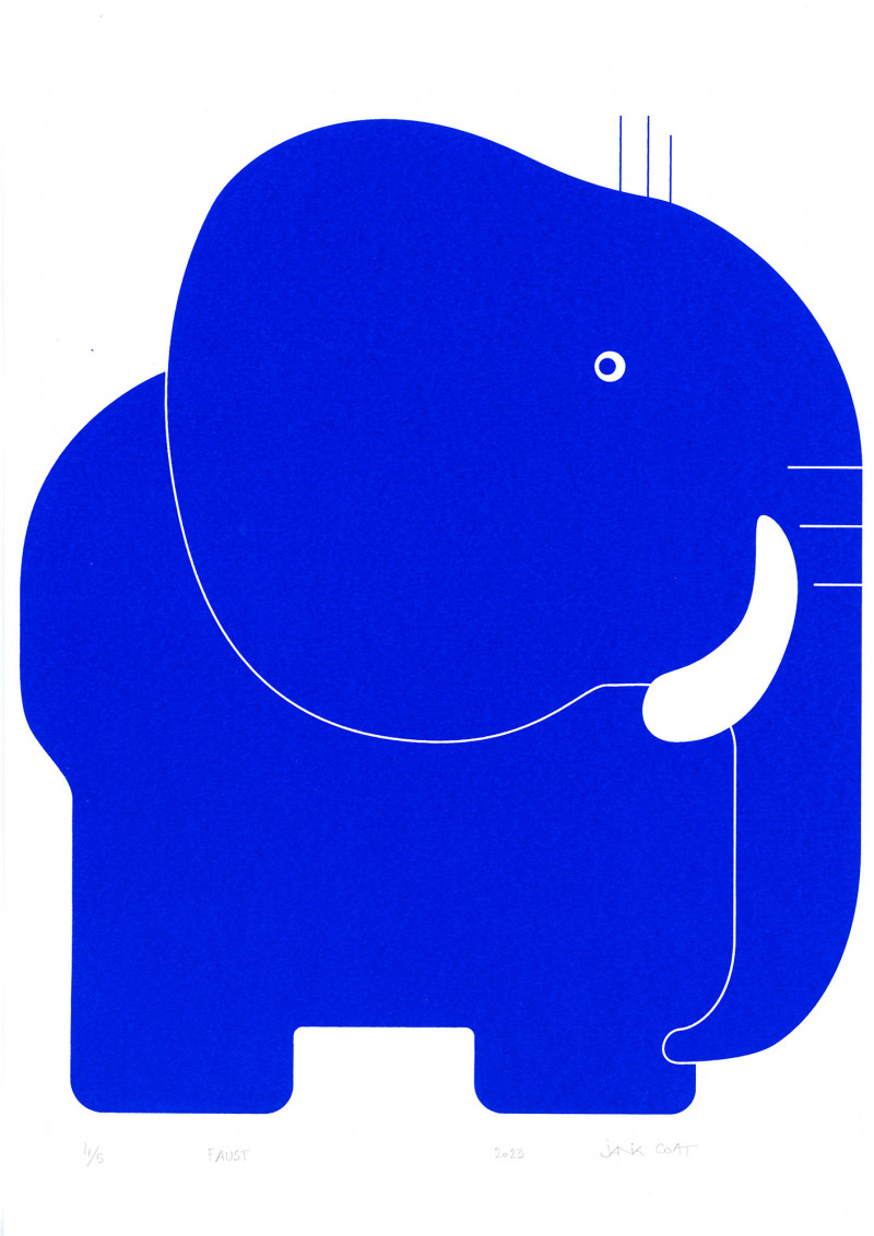 Faust, éléphant bleu (A3)
