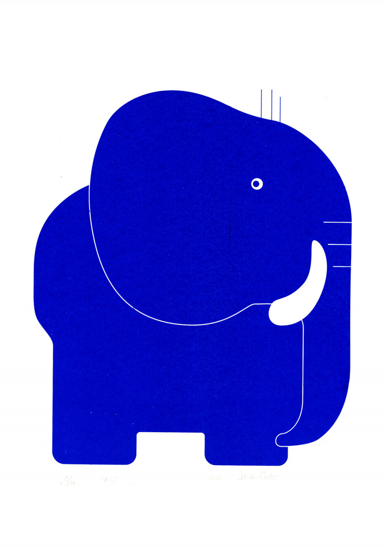 Faust, éléphant bleu (35x50)