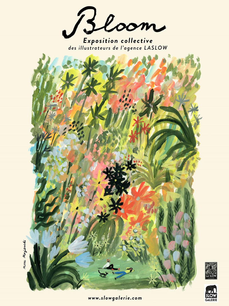 Affiche de l'exposition "Bloom" par la SLOW