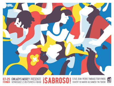 Poster for the exhibition "Sabroso" by Gwladys Morey