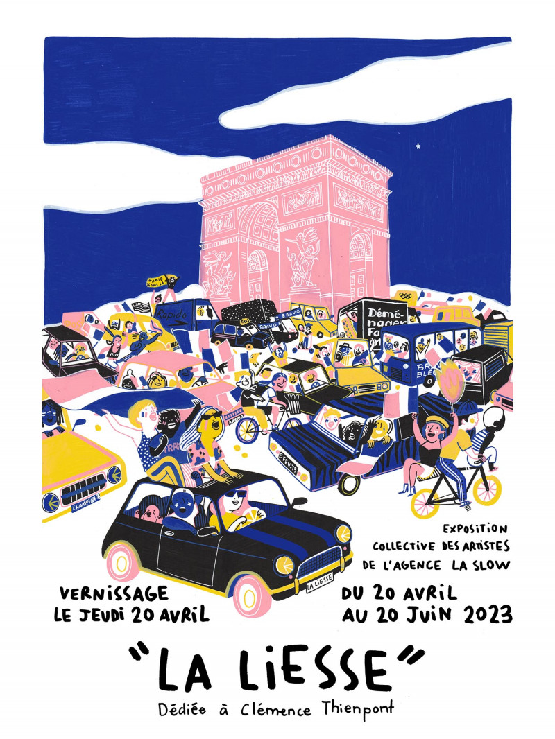 Affiche de l'exposition collective "La liesse" de La SLOW