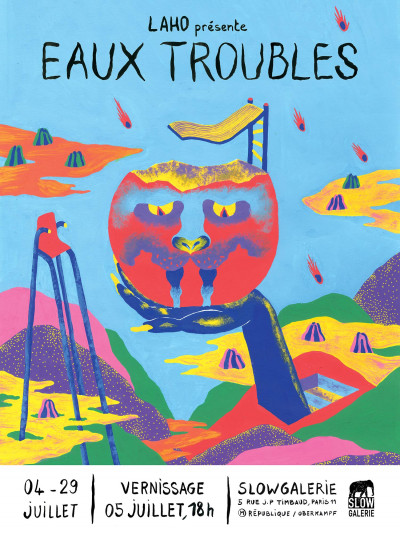Affiche de l'exposition "Eaux troubles" de Laho