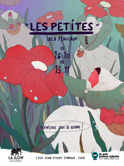 Poster for the exhibition "Les petites" by Lola Penicaud