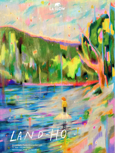 Affiche de l'exposition "Land-Ho" de Pierre-Emmanuel Lyet