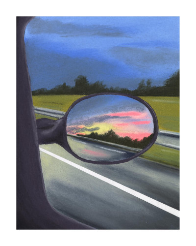 Le crépuscule dans le rétro
