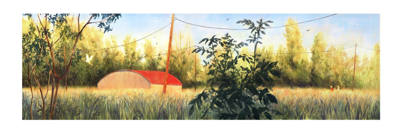 La grange au toit rouge