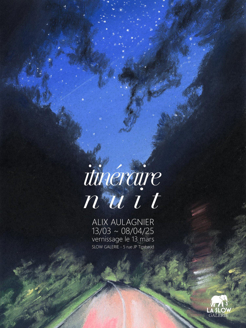 Affiche de l'exposition "Itinéraire nuit" par Alix Aulagnier
