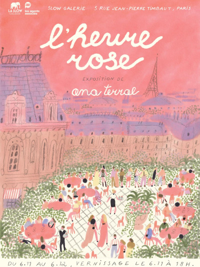 Affiche de l'exposition "L'heure rose" par Ana Terral