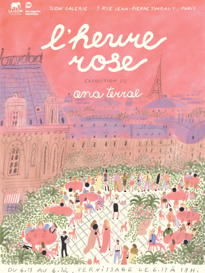 Affiche de l'exposition "L'heure rose" par Ana Terral