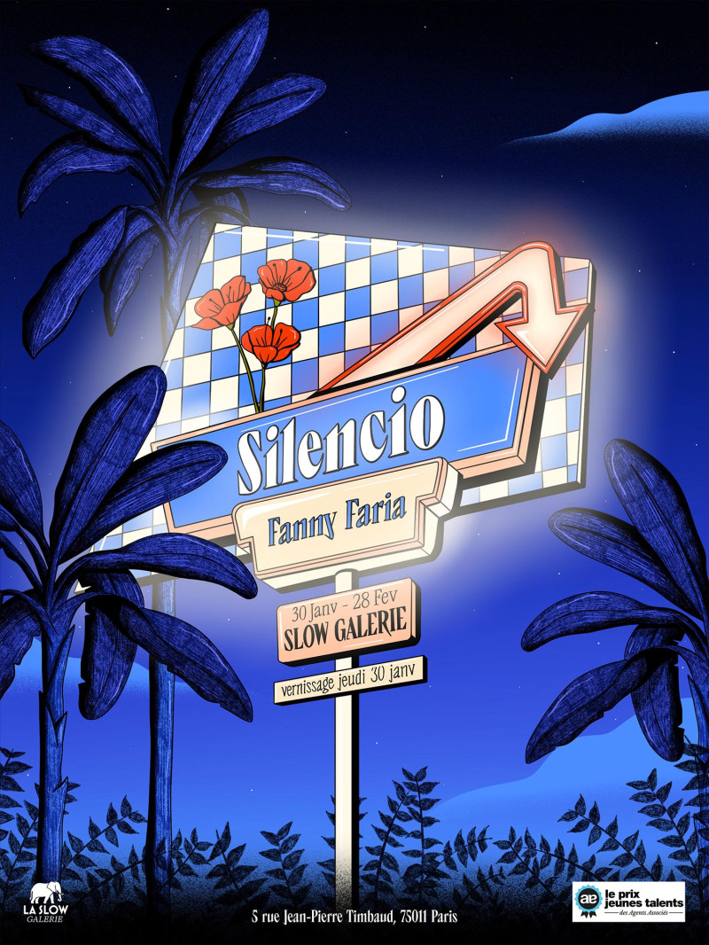 Affiche de l'exposition "Silencio" par Fanny Farria