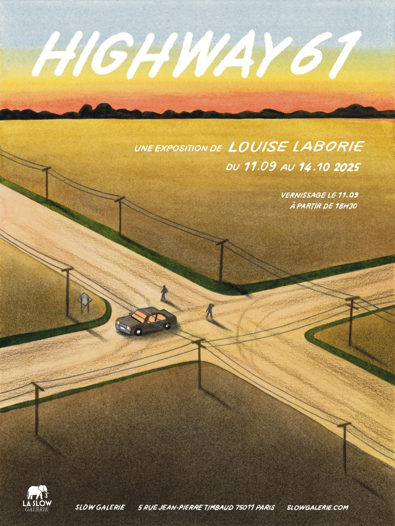 Affiche de l'exposition "Highway 61" par Louise Laborie