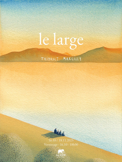 Affiche de l'exposition "Le large" par Thibault Marcilly