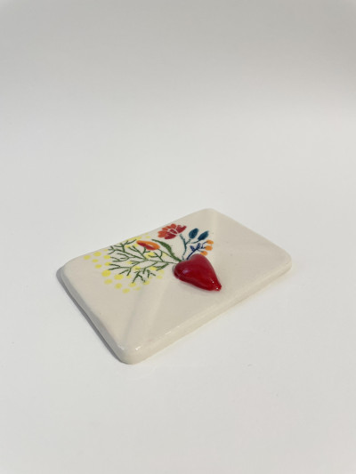 Enveloppe cœur fleuri