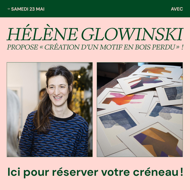 WORKSHOP "Creating a Woodblock Print" with artist Hélène Glowinski