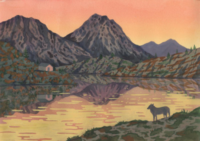 Le loup et le lac (exclusive artwork)