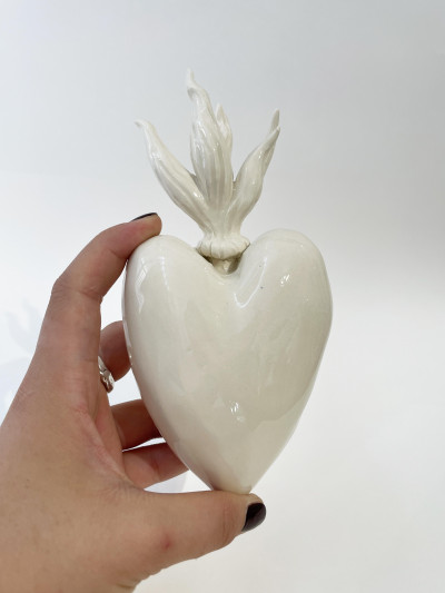 Coeur ardent blanc