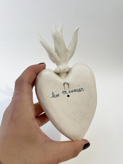 Coeur ardent blanc