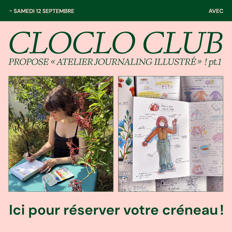 ATELIER  "Journaling illustré pt.1" avec Cloclo Club