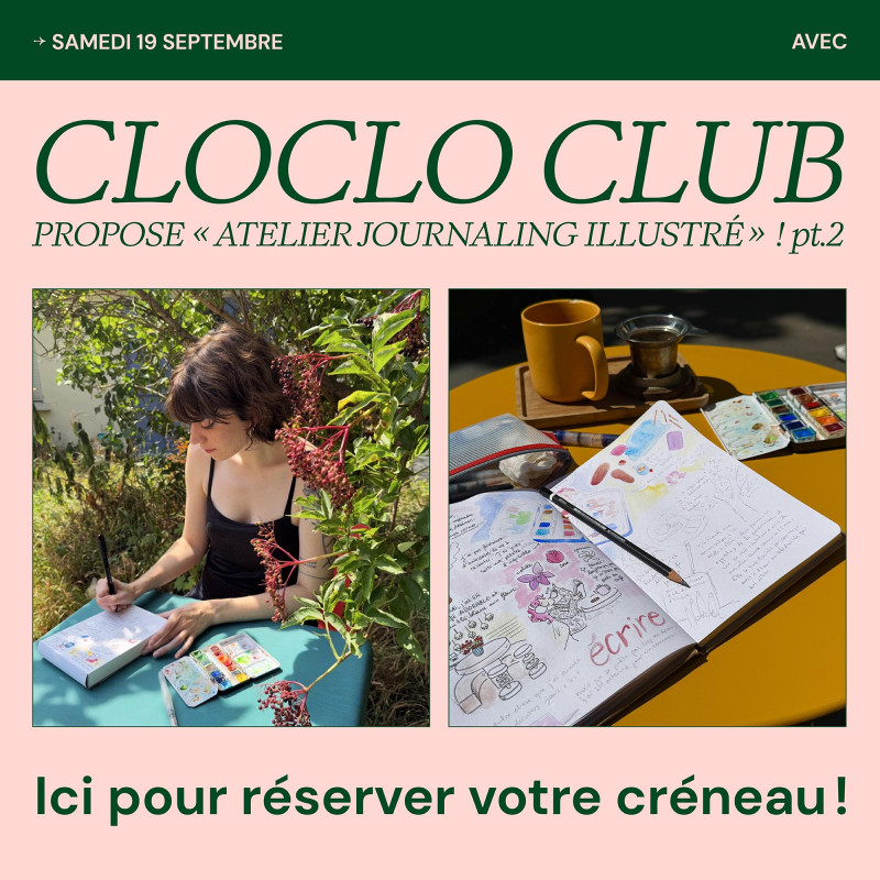 ATELIER  "Journaling illustré pt.2" avec Cloclo Club