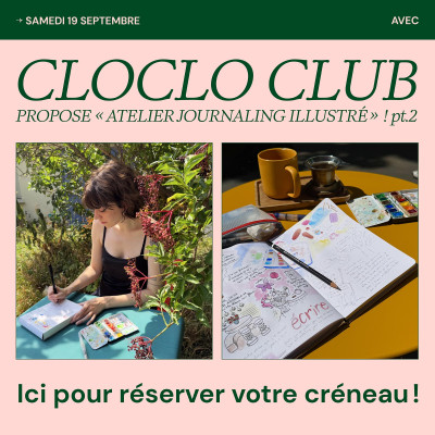 WORKSHOP "Illustrated journaling pt.2" with Cloclo Club